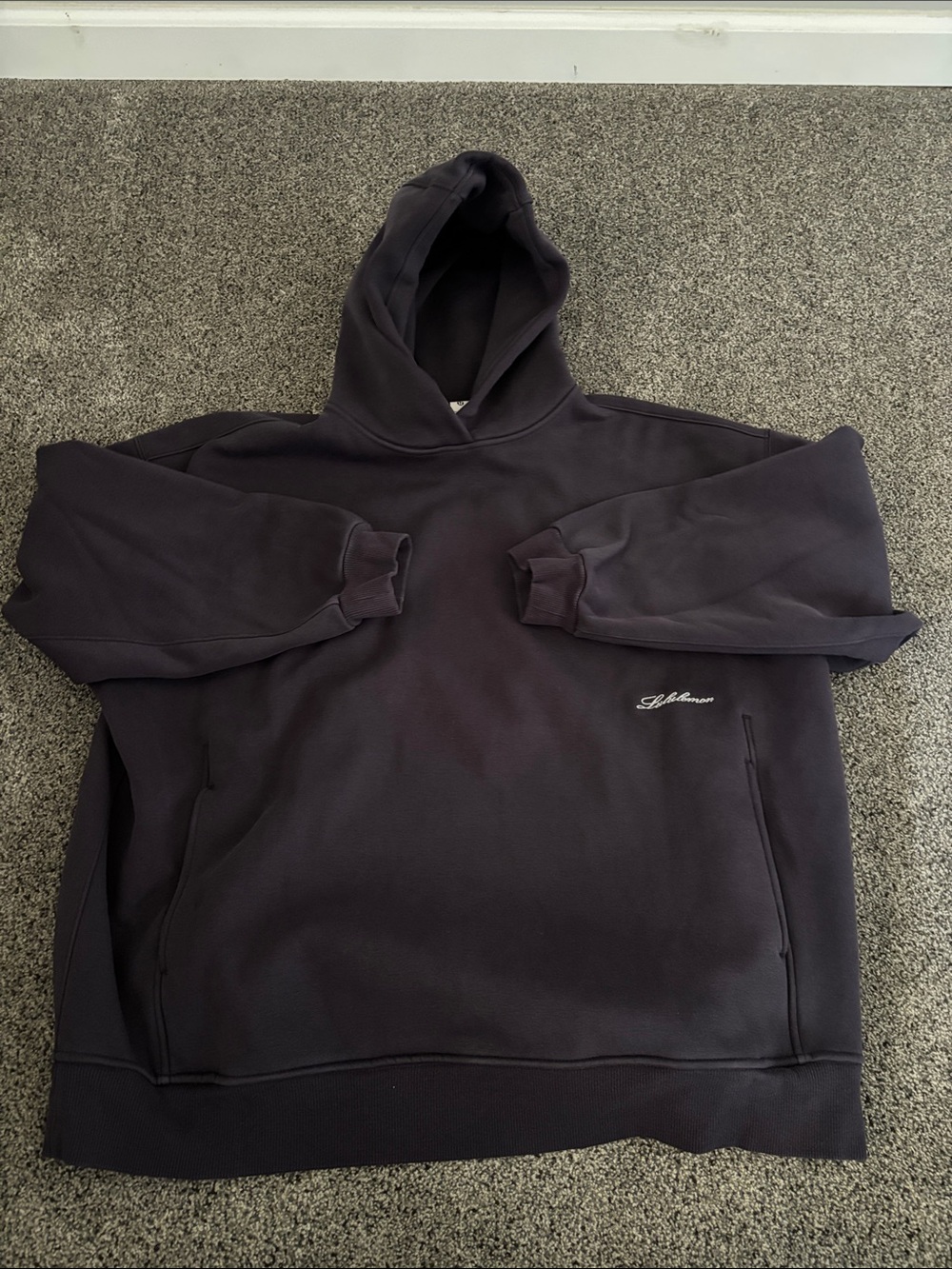 lululemon athletica Purple Oversized Pullover Hoodie with Script Logo